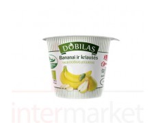 Ekologiškas jogurtas DOBILAS, su banan. ir kriaušėmis, 2,5% 125 g