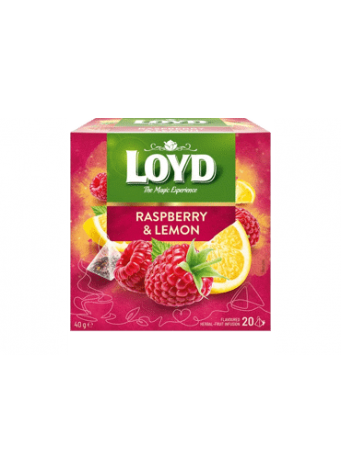 Vaisinė arbata LOYD su avietėmis ir citrinomis, 40 g