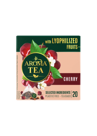 Vaisinė arbata AROMA TEA su liofilizuotų vyšnių gabaliukais, 40 g