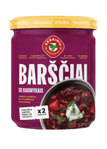 Paruošta barščių sriuba KĖDAINIŲ, su baravykais, 480 g