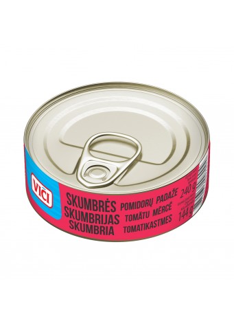 Atlantinės skumbrės pomidorų padaže, 240g 