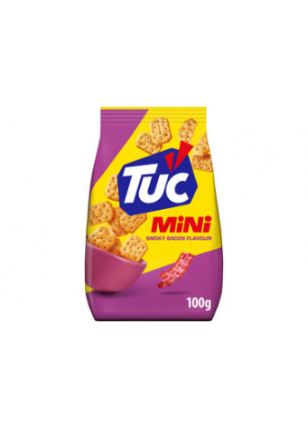 Krekeriai TUC MINI, rūkyto bekono skonio, 100 g
