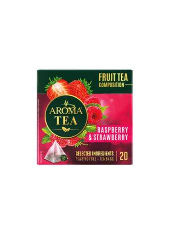 Vaisinė aviečių ir braškių arbata AROMA TEA, 40 g
