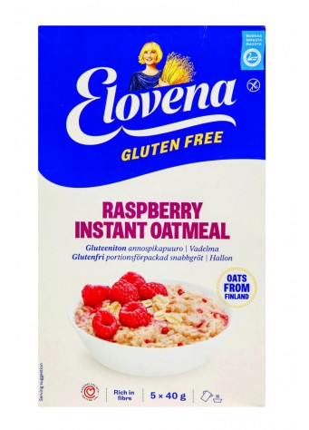 Avižinė košė su avietėmis ELOVENA be glitimo 5 x 40 g