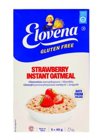 Avižinė košė su braškėmis ELOVENA, be glitimo 5  x 40 g