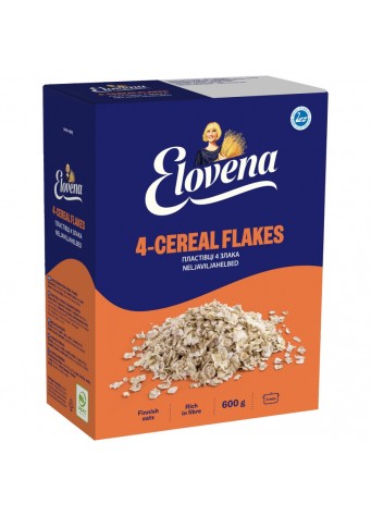 4-ių grūdų dribsniai Elovena, 600g