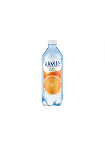 Lengvai gazuotas stalo vanduo su apelsinų aromatu AKVILĖ, 600 ml