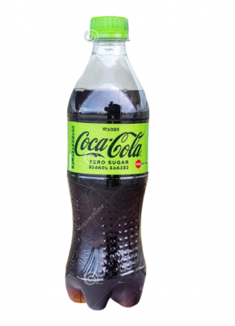 Gazuotas kolos-žal.citrinų sk. gėrimas CocaCola Zero 0,5l