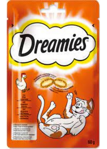 Skanėstas katėms su vištiena DREAMIES, 60 g