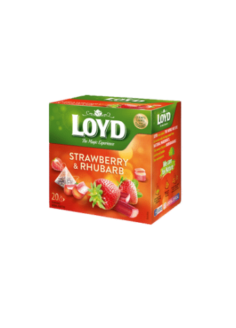 Vaisinė arbata LOYD, braškių ir rabarbarų skonio, 40 g