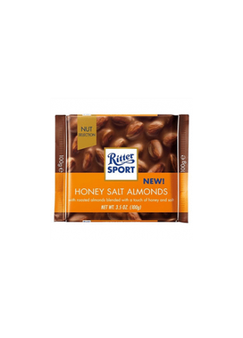 Pieninis šokoladas RITTER SPORT su migdolais ir medumi, 100 g