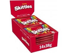 Dražė FRUITS SKITTLES 38g x 14vnt dėžė. 0,49€ - vnt