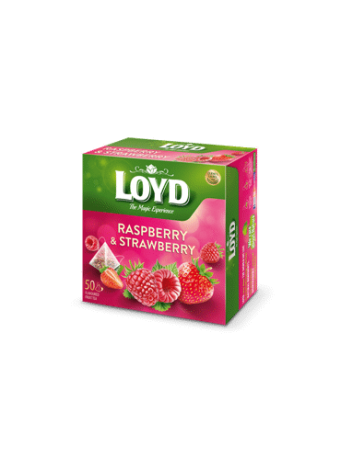 Vaisinė arbata LOYD, aviečių ir braškių skonio, 100 g