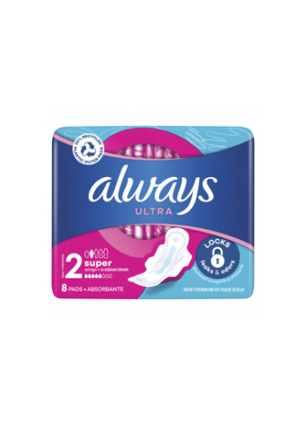 Higieniniai paketai ALWAYS Ultra Super Plus, S2, 8 vnt.