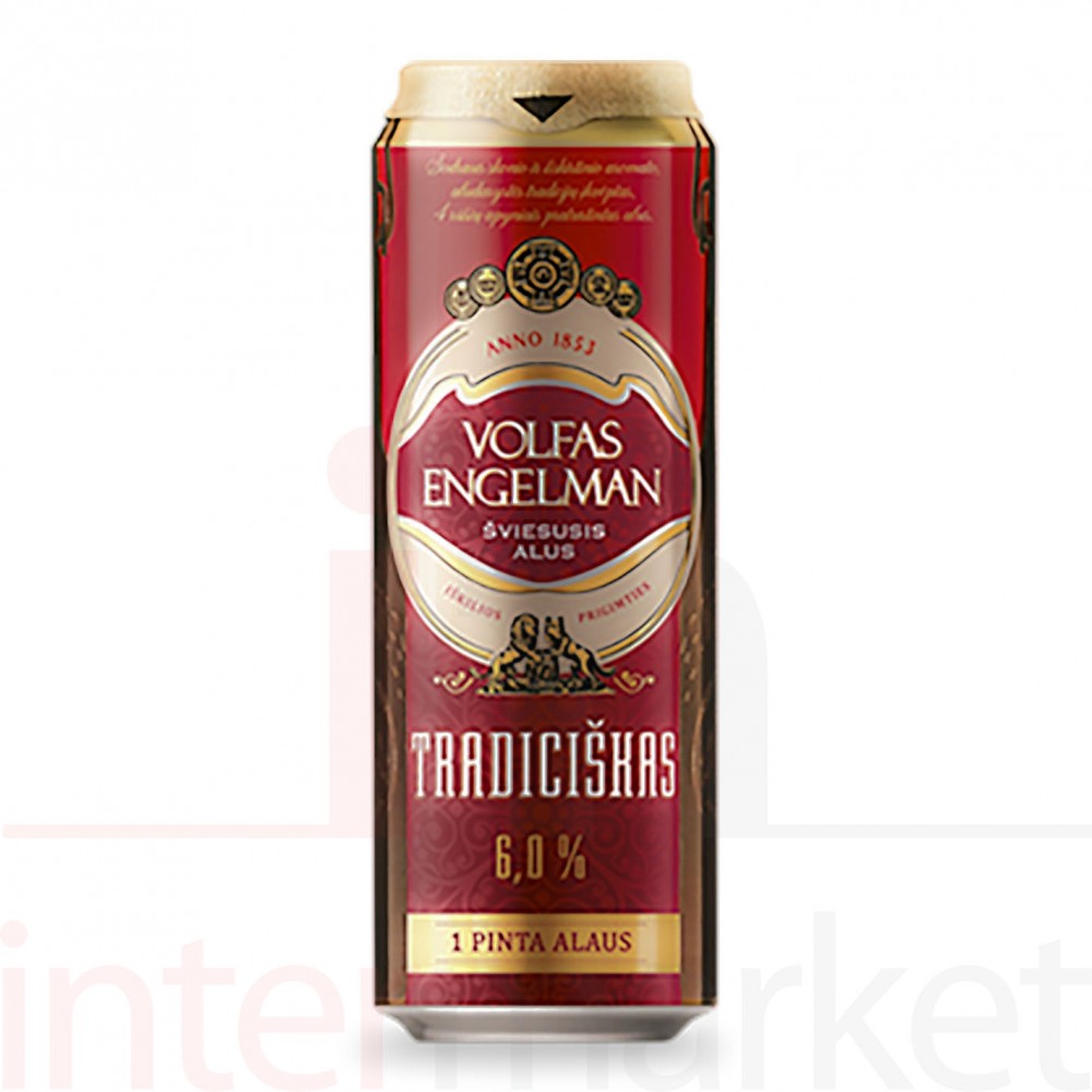 Alus TRADICIŠKAS šviesusis 6,0% 0,568l Volfas Engelmanas