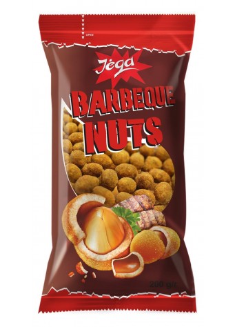 Žemės riešutai traškioje luobelėje JĖGA, barbekiu skonio, 200 g