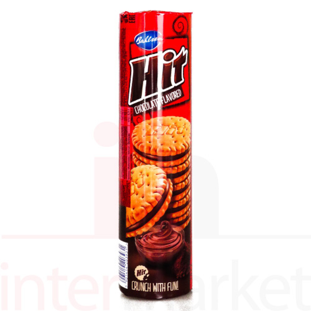 Sausainiai HIT CHOCOLATE FLAVORED su kakavos skonio įdaru 220g