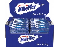 Šokoladinis batonėlis MILKY WAY, 21.5 g x 60vnt dėžė. 0,50€ - vnt.