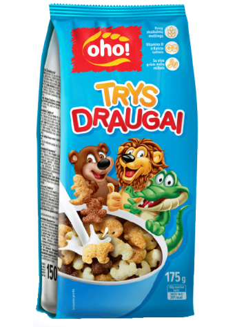 Sausi pusryčiai Oho Trys draugai 175g