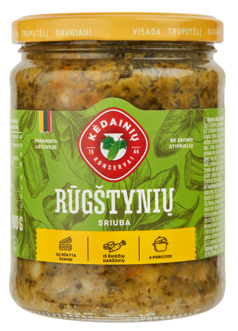 Sriuba rūgštynių su rūkyta šonine KĖDAINIŲ KONSERVAI 480g
