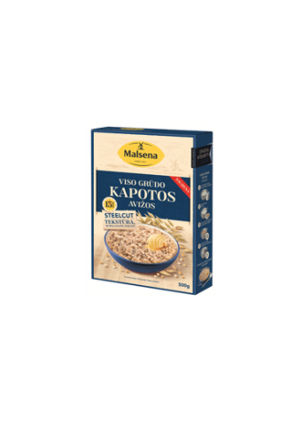 Visų grūdo dalių avižos MALSENA (kapotos), 500 g
