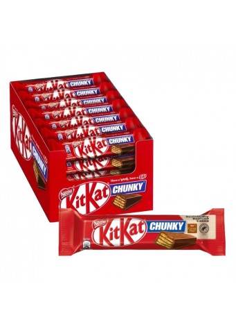 Vaflinis batonėlis KIT KAT CHUNKY, 40g x 24vnt dėžė. 0,69€ - vnt