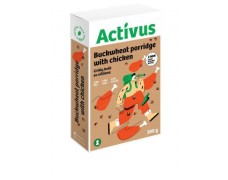 Grikių dribsnių košė ACTIVUS su vištiena, dėžutėje, 300 g