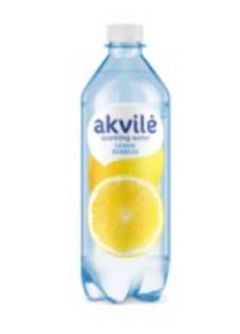 Lengvai gazuotas vanduo Akvilė Lemon citrinų skonio, 600 ml
