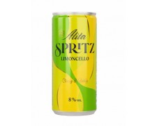 Gazuotas aromatizuotas vyno kokteilis ALITA Spritz Limoncello 0.2l 8.0%