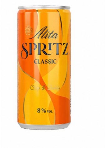 Gazuotas aromatizuotas vyno kokteilis ALITA Spritz Classic 0.2l 8.0%