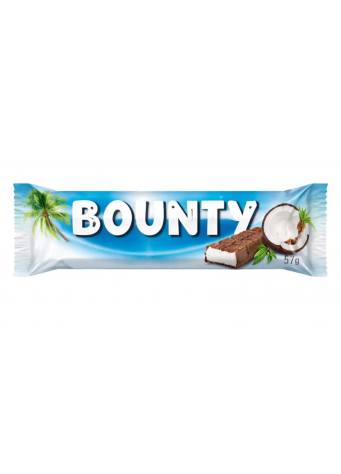 BatŠokoladinis batonėlis BOUNTY, 2 vnt. x 28,5 g, 57 g