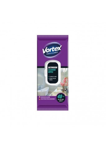 Buitinės drėgnos servetėlės Vortex voniai 48vnt
