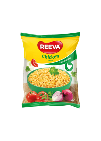 Greitai paruošiami makaronai REEVA, vištienos skonio 60g