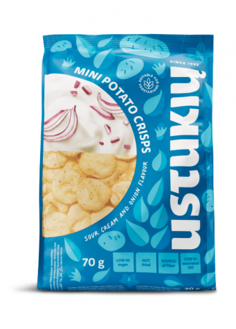 Mini bulvių trapučiai grietinės ir svogūnų skonio 70g