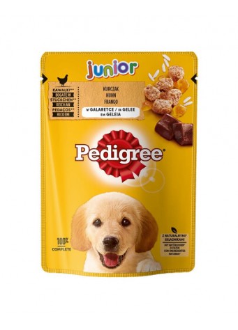 Šunų maistas Pedigree junior su vištiena ir ryžiais 100g