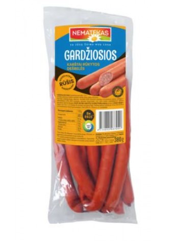 Karštai rūkytos GARDŽIOSIOS dešrelės, ar, 380 g