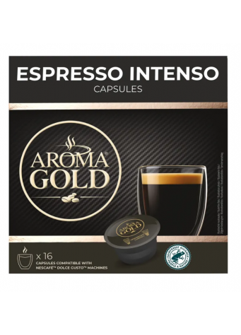 Kavos kapsulės AROMA GOLD ESPRESSO INTENSO, 128 g