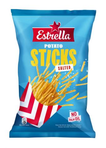 Bulvių traškučiai su druska ESTRELLA STICKS, 70 g