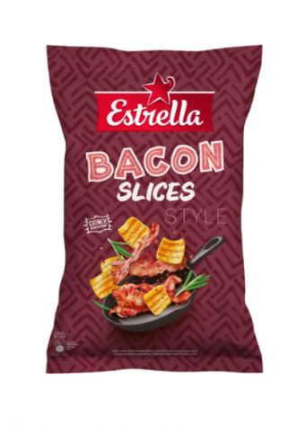 Šoninės skonio traškus kvietinis užkandis ESTRELLA, 110 g