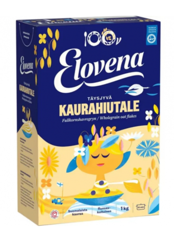 Pilno grūdo avižų dribsniai Elovena, 1kg