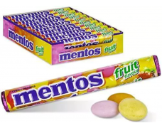Kramtomieji saldainiai MENTOS FRUIT, 38 g, vaisių skonio, 38 g x 40vnt dėžė. 0,49€ vnt