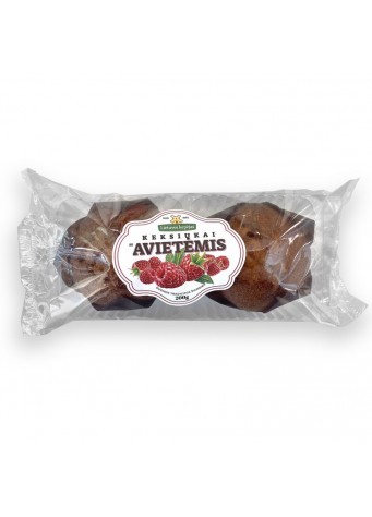 Keksiukas su aviečių įdaru, 100 g x 2 vnt