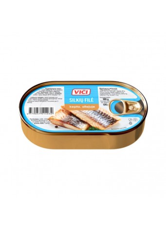 Kepta silkių filė aliejuje Viči, 180g