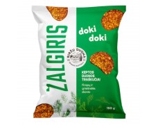 Keptos duonos traškučiai Doki Doki Žalgiris krapų ir grietinėlės skonio 150g