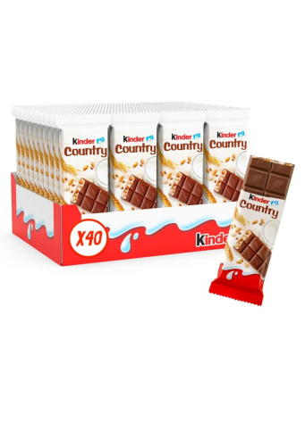 Batonėlis šokoladinis KINDER COUNTRY 23.5g x 40 vnt dėžė/ 0.49 vnt