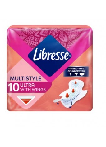 Higieniniai įklotai LIBRESSE ULTRA MULTISTYLE, 10 vnt.