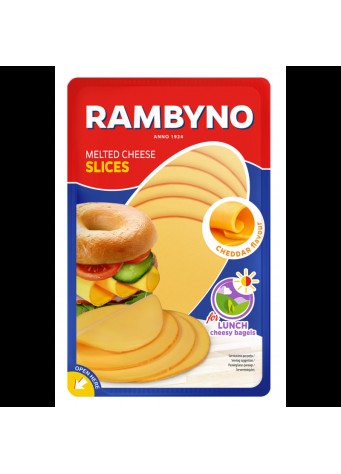 Lydytas sūris "Rambyno" čedario sūrio skonio  45%  pjaustytas 150 g