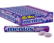 Kramtomieji saldainiai MENTOS GRAPE, vynuogių skonio, 37,5 g x 20vnt dėžė. 0,49€ vnt