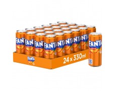 Gazuotas gėrimas FANTA ORANGE, 330ml x 24 vnt dėžė. 0,79€ - vnt. 