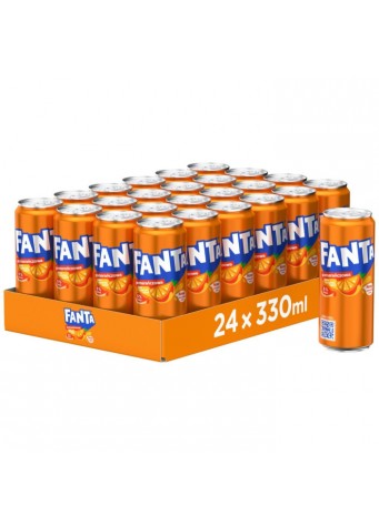 Gazuotas gėrimas FANTA ORANGE, 330ml x 24 vnt dėžė. 0,79€ - vnt. 